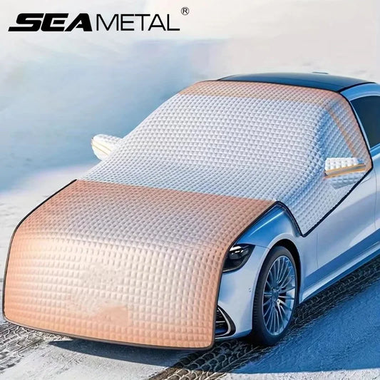 SEAMETAL pare-brise de voiture couverture de neige hiver extérieur fenêtre de voiture bouclier de neige Anti glace/neige/gel pare-brise couverture de protection étendue