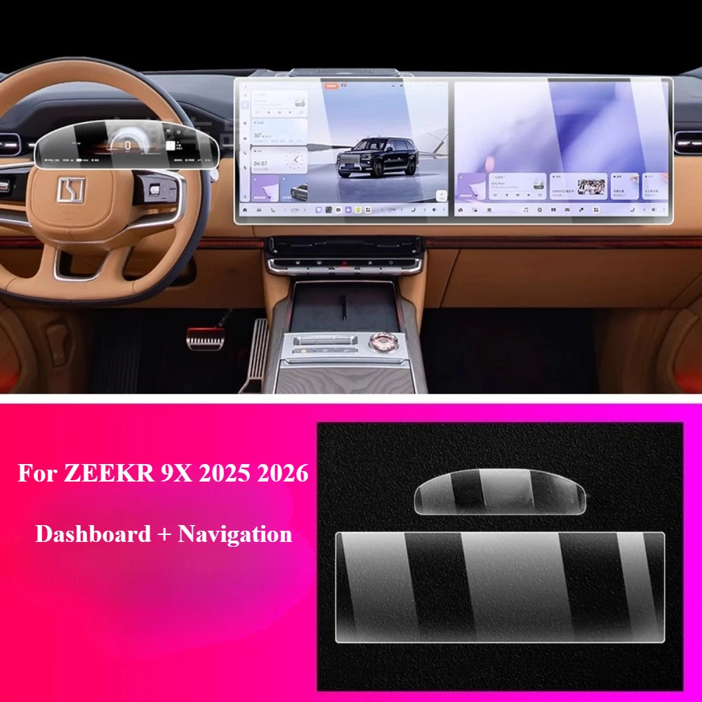Film de Protection PPF pour ZEEKR 9X 2025 2026, intérieur de voiture transparent, accessoires LCD en TPU, panneau d'équipement de Navigation GPS, Console centrale