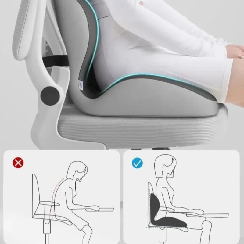 Coussin ergonomique pour le coccyx en mousse à mémoire de forme, soulagement de la douleur sciatique, correction de la posture, pour la maison, le bureau, la voiture, le fauteuil roulant