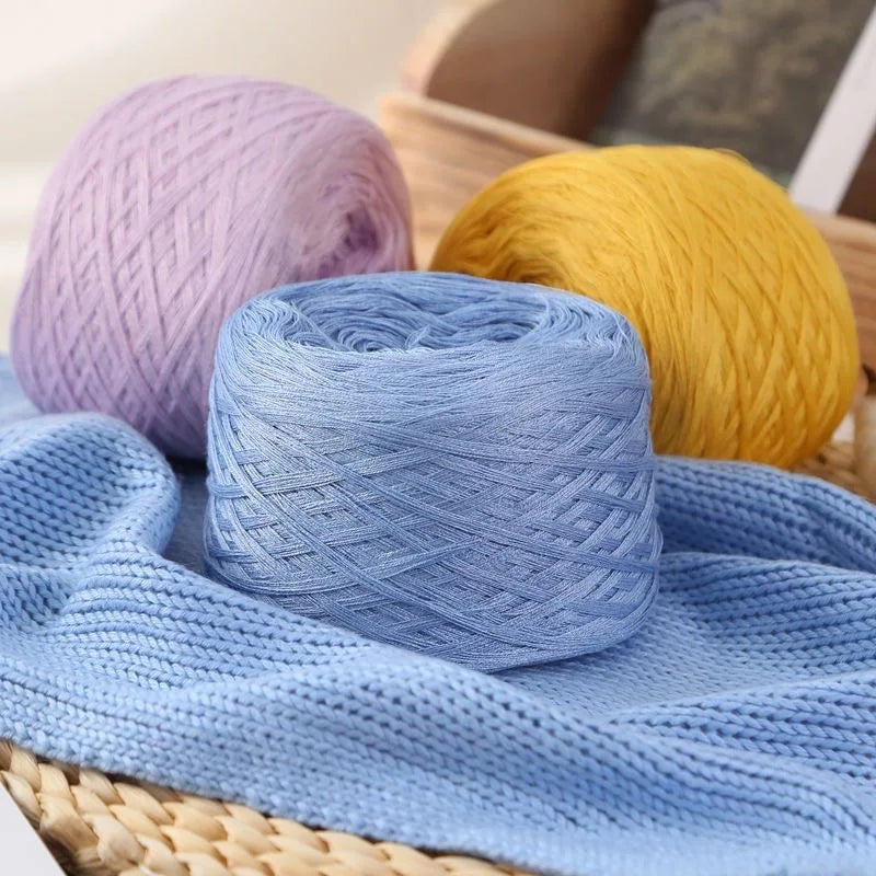 Fil de coton de bambou 100g pour tricoter le fil de coton, ligne Croche, tissu en soie de styliste, frais en été, fil pour bébé tricoté