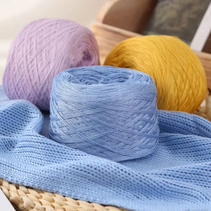 Fil de coton de bambou 100g pour tricoter le fil de coton, ligne Croche, tissu en soie de styliste, frais en été, fil pour bébé tricoté