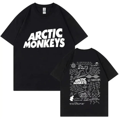 Arctic Monkey Lyrics Limited Design Graphic T Shirts pour femmes, T-shirt en coton, Rock Respzed, Harajuku, Hip Hop Trend Économie, Mode