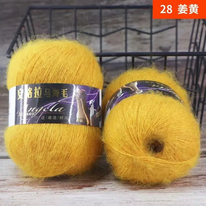 Fil de laine Mohair d'alpaga en peluche pour fil à tricoter, écharpe de pull 40 grammes/boule, fils épais de Lanas doux et chaud gonflés
