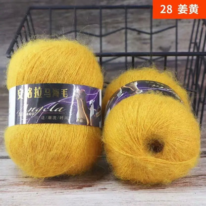Fil de laine Mohair d'alpaga en peluche pour fil à tricoter, écharpe de pull 40 grammes/boule, fils épais de Lanas doux et chaud gonflés