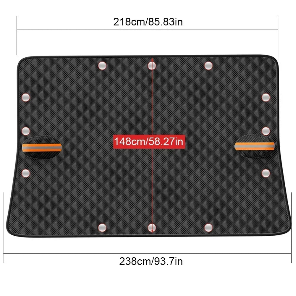 Couverture de pare-brise de voiture, 1 à 2 pièces, pare-soleil magnétique épais pour neige, demi-couvercle anti-gel, protection en verre, accessoires automobiles