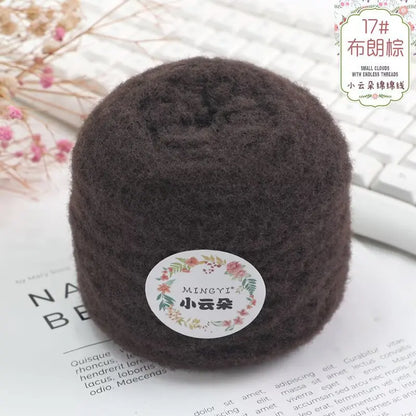 100g/boule 6 brins de fil de coton nuage tissé à la main bricolage gaufre écharpe chapeau bébé fil balle