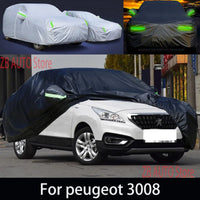 Pour peugeot 3008 Protection extérieure bâches de voiture complètes couverture de neige pare-soleil étanche à la poussière accessoires extérieurs de voiture