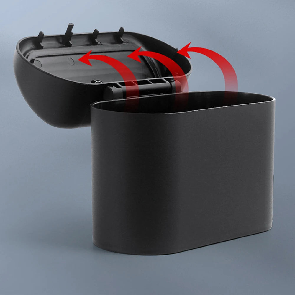 Poubelle de voiture Portable suspendue, Mini véhicule, Organization des déchets avec couvercle, boîte de rangement des déchets automobile pliante multifonctionnelle