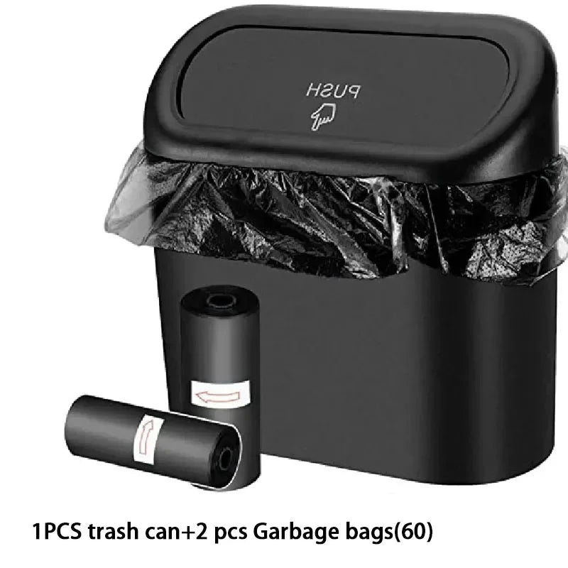 Poubelle de voiture (avec couvercle), 3 pièces, contient 60 (300) de sacs poubelles, poubelle de petite voiture, accessoires de mini voiture étanches