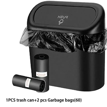 Poubelle de voiture (avec couvercle), 3 pièces, contient 60 (300) de sacs poubelles, poubelle de petite voiture, accessoires de mini voiture étanches