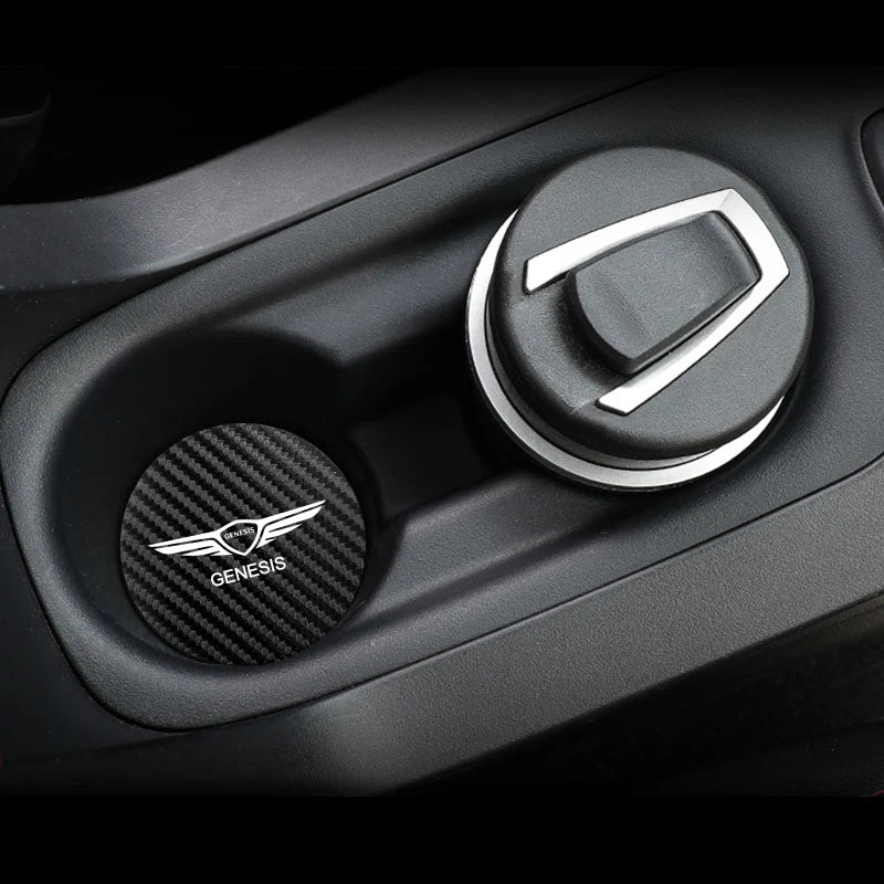 Dessous de verre antidérapant pour voiture, 2 pièces, tasse d'eau, accessoires automobiles pour Genesis G80 GV70 GV80 GV60 G70 Essentia Neolun G90 GV90 X