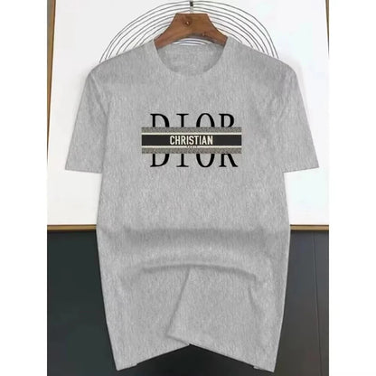 T-shirt à manches courtes pour hommes, mode d'été, Style minimaliste basique, motif imprimé, T-shirt haut de gamme décontracté pour femmes