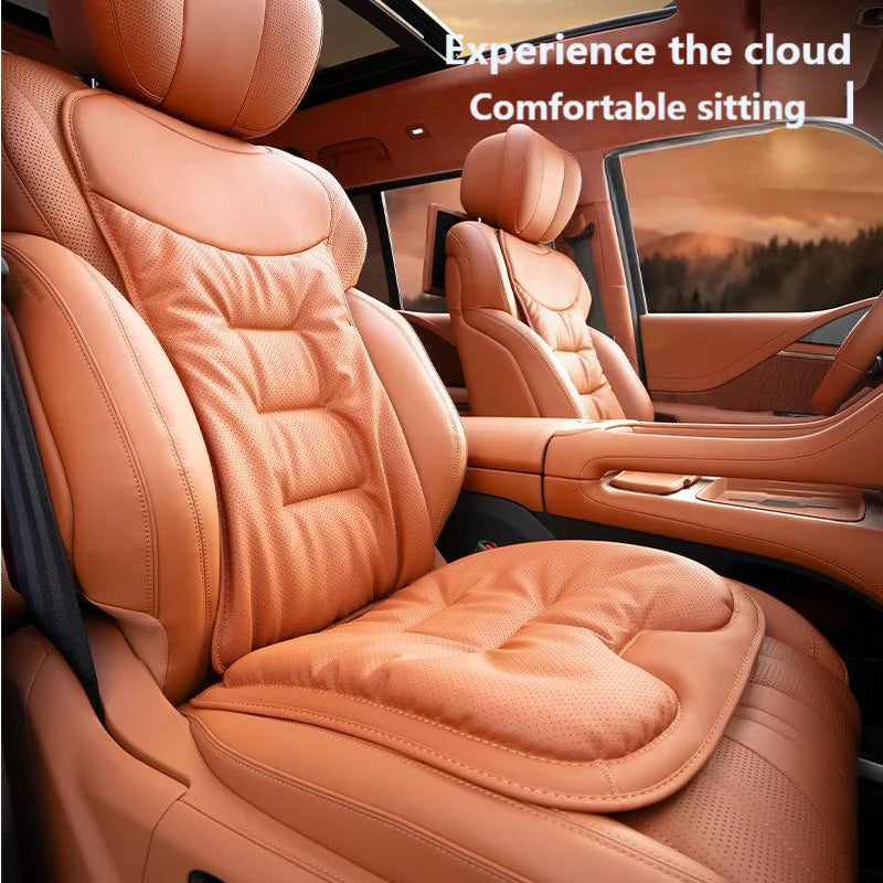 Housse de siège de voiture universelle en cuir, housse de coussin de taille pour siège de voiture, quatre saisons, coussin de Protection pour sièges intérieurs automobiles, accessoire de voiture