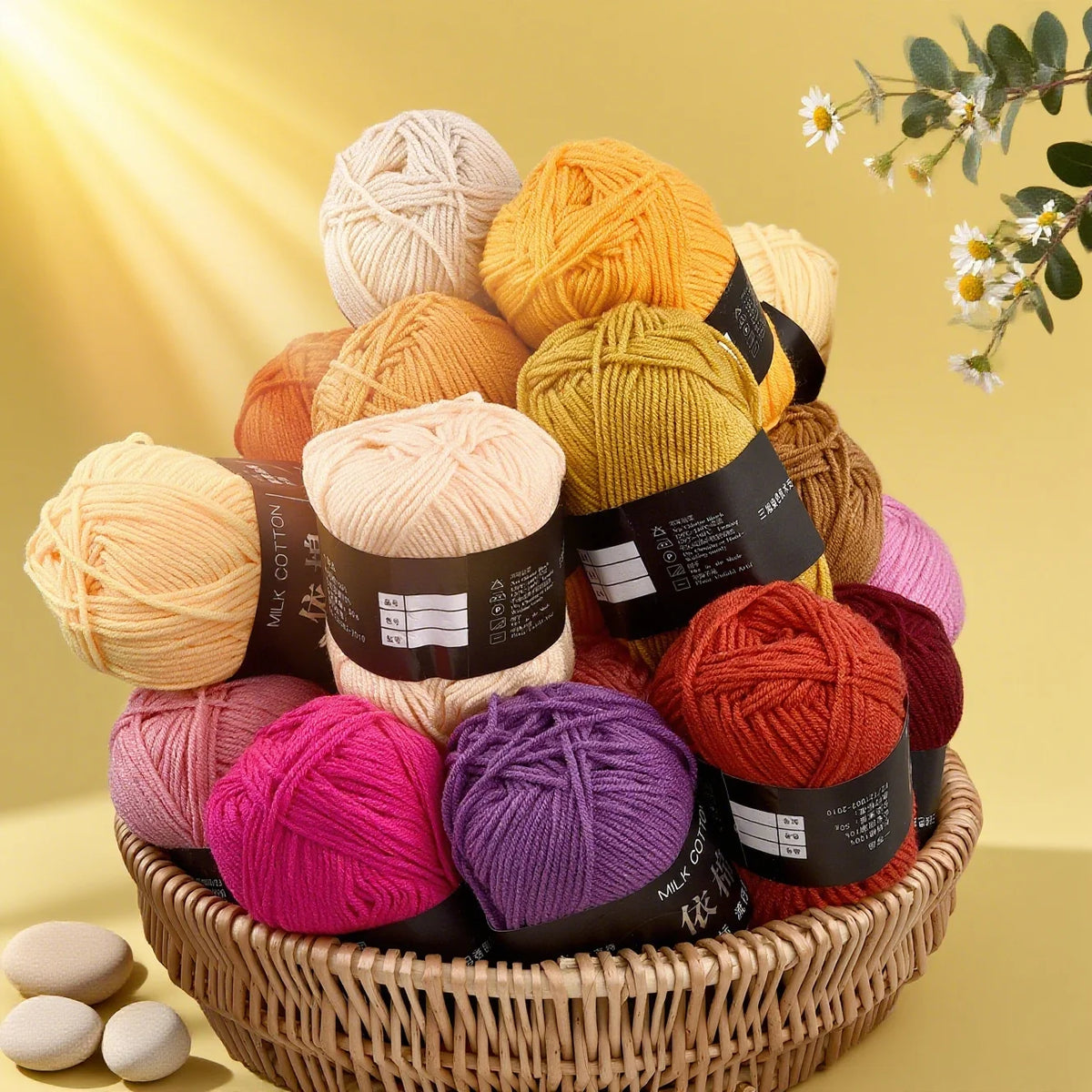 Fil à tricoter en coton doux, tissu mélangé, fil de velours en fibres épaisses, fil de laine au Crochet pour pull, bricolage