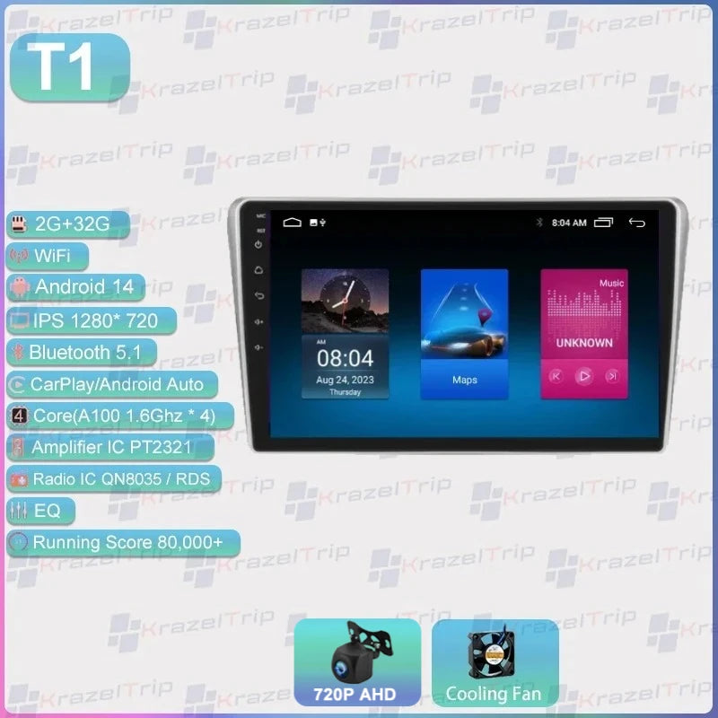 FYT 7862s 8 Core Carplay Android Auto autoradio pour Toyota Avensis T25 2002 2003 2004 2005 2006 2007 2008 Autoradio 4G DSP QLED