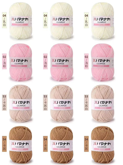12 pièces 300g fil de lait fait à la main grossier bricolage tissage boule de fil pour pull chapeau écharpe et autres vêtements doux Crochet fil à tricoter