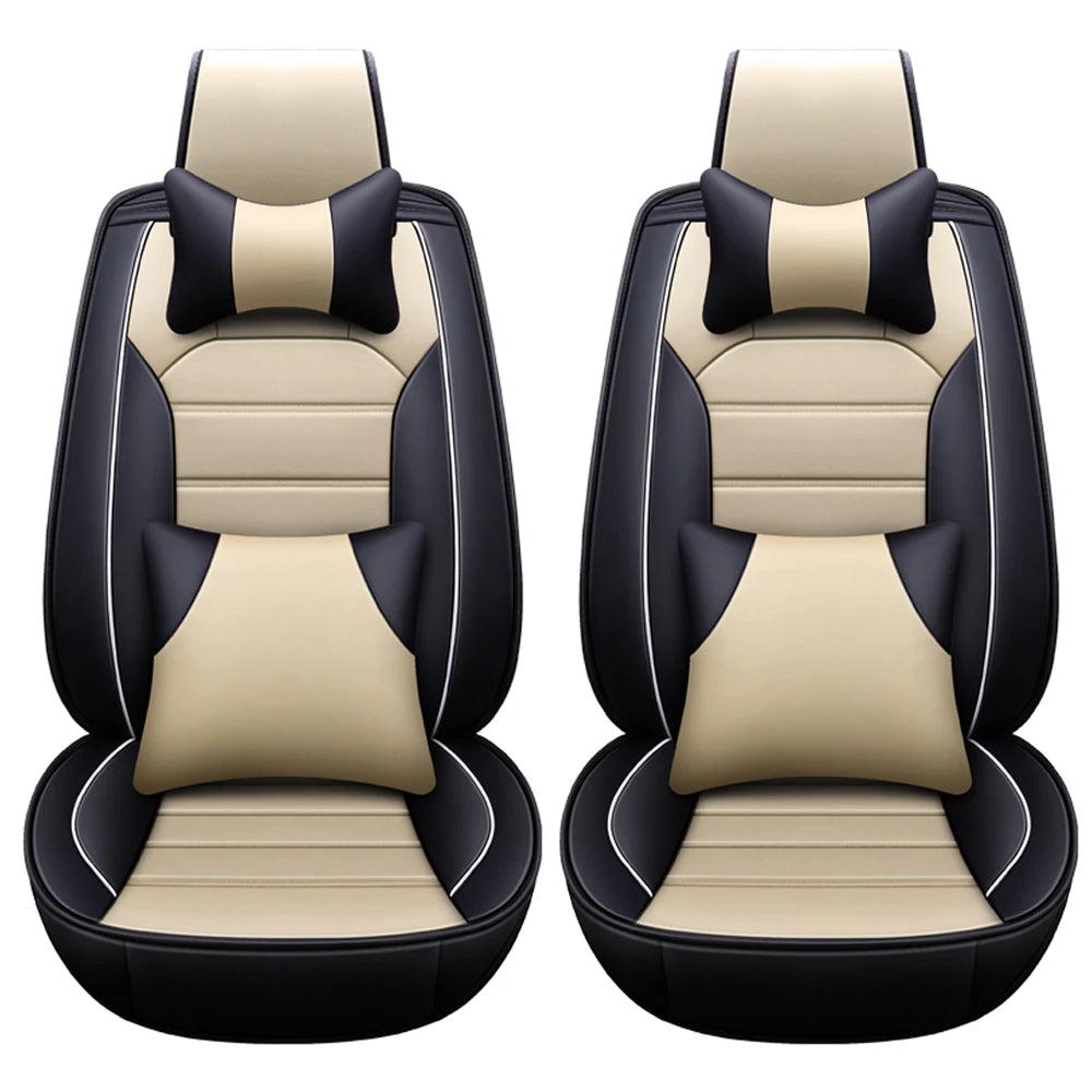 Housses de siège de voiture complètes, ensemble avant, banquette arrière séparée, pour voiture universelle, tissu, SUV, berline, fourgon, housses intérieures automobiles