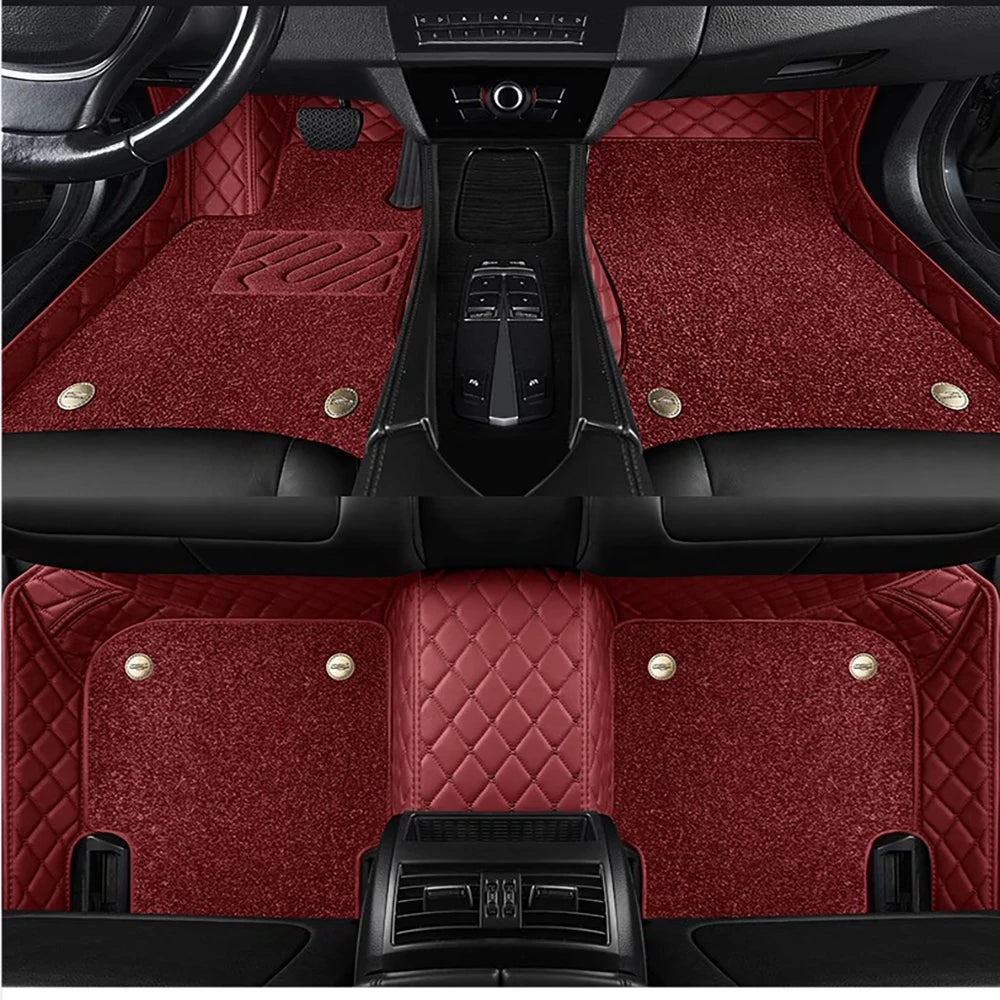 Tapis de sol de voiture personnalisé Double couche, pour Lincoln Navigator 2002 – 2024 ans, accessoires de voiture, doublures de sol