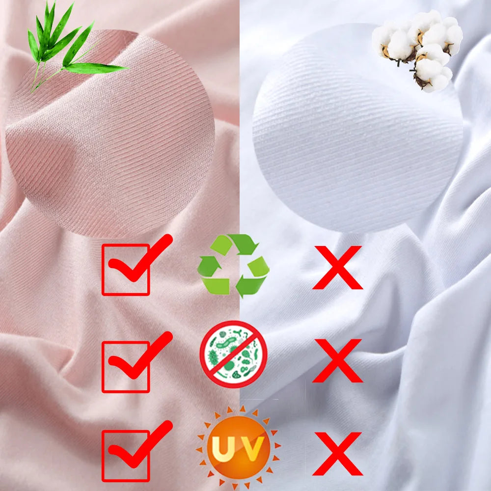 T-Shirt en Fibre de Bambou pour Homme, Confortable, Respirant, Col Ras du Cou, Slim, Manches Courtes, Solide, Décontracté, Été, Lot de 5