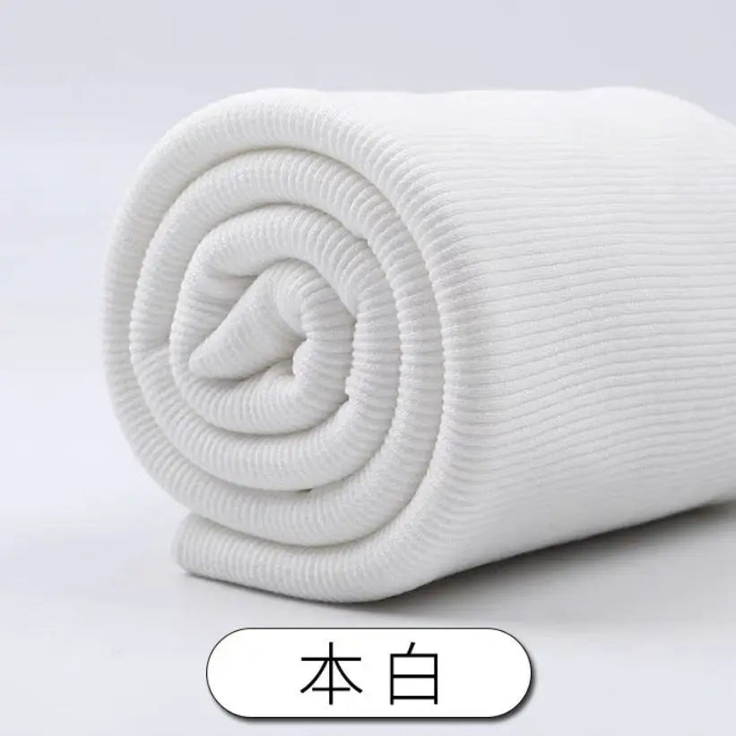 Tissu fileté élastique en coton, manches de sweat-shirt, col, ourlet, bord inférieur, tissu tricoté à revers élastique pour vêtements