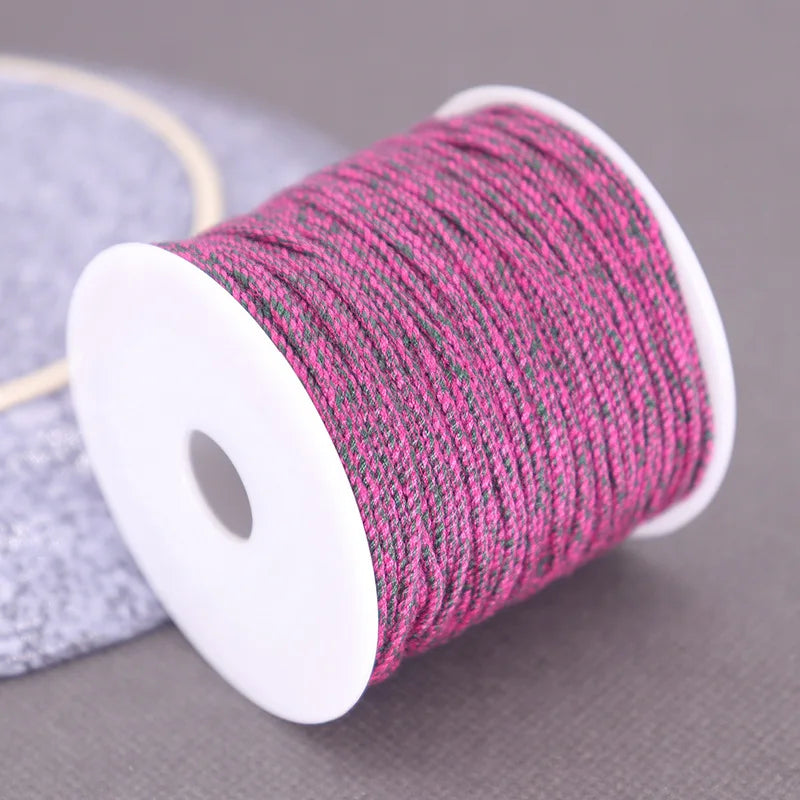 Corde de coton pour macramé, ficelle, ficelle, fil, artisanat, couture, tentures murales faites à la main, bohème, fête de mariage, décoration d'intérieur, 1.2mm, 37m