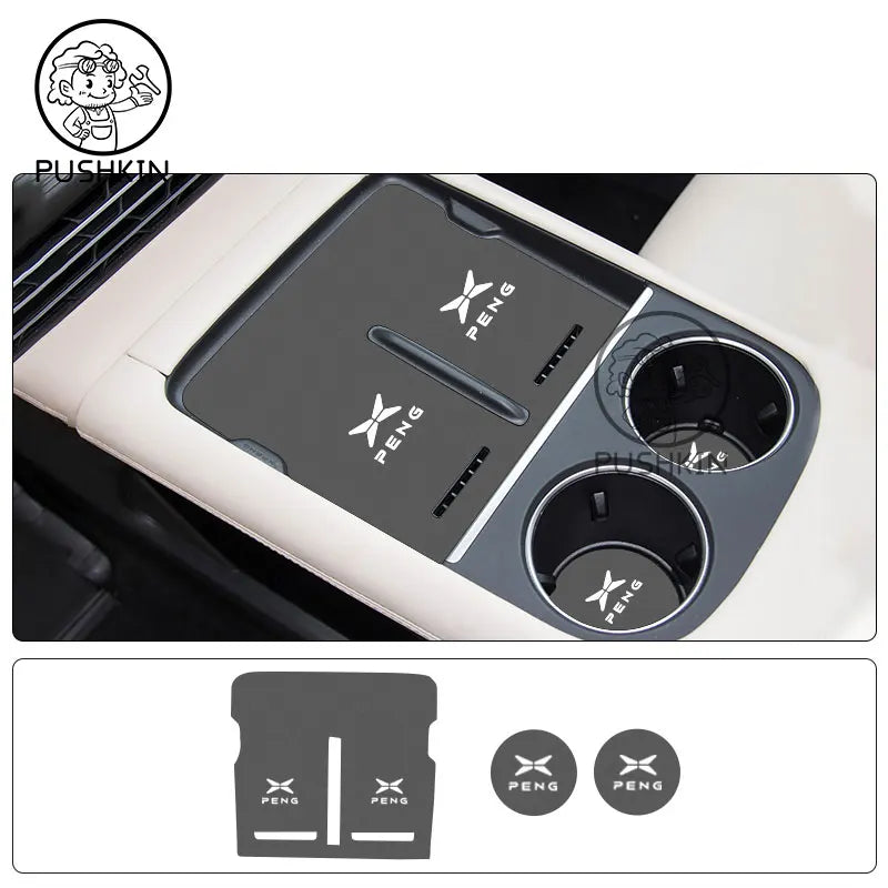 Coussinet de Protection de charge sans fil adapté pour Xpeng G6, coussin de tasse de contrôle Central, accessoires de Protection en Silicone