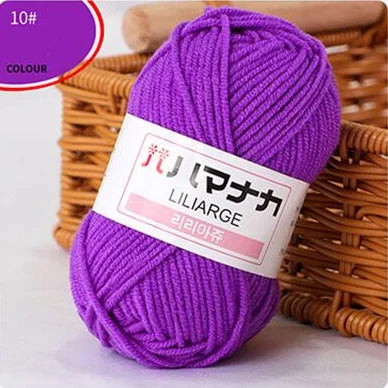 Fil de laine à tricoter en coton doux et doux pour bébé, fil de velours en fibres épaisses, fil de laine à tricoter à la main pour pull de bricolage