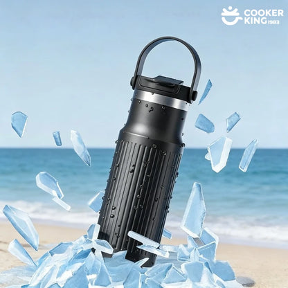 COOKER KING 650ML produit extérieur isolation 316 acier inoxydable + PP grande capacité sport tasse isolée bouteille d'eau avec paille