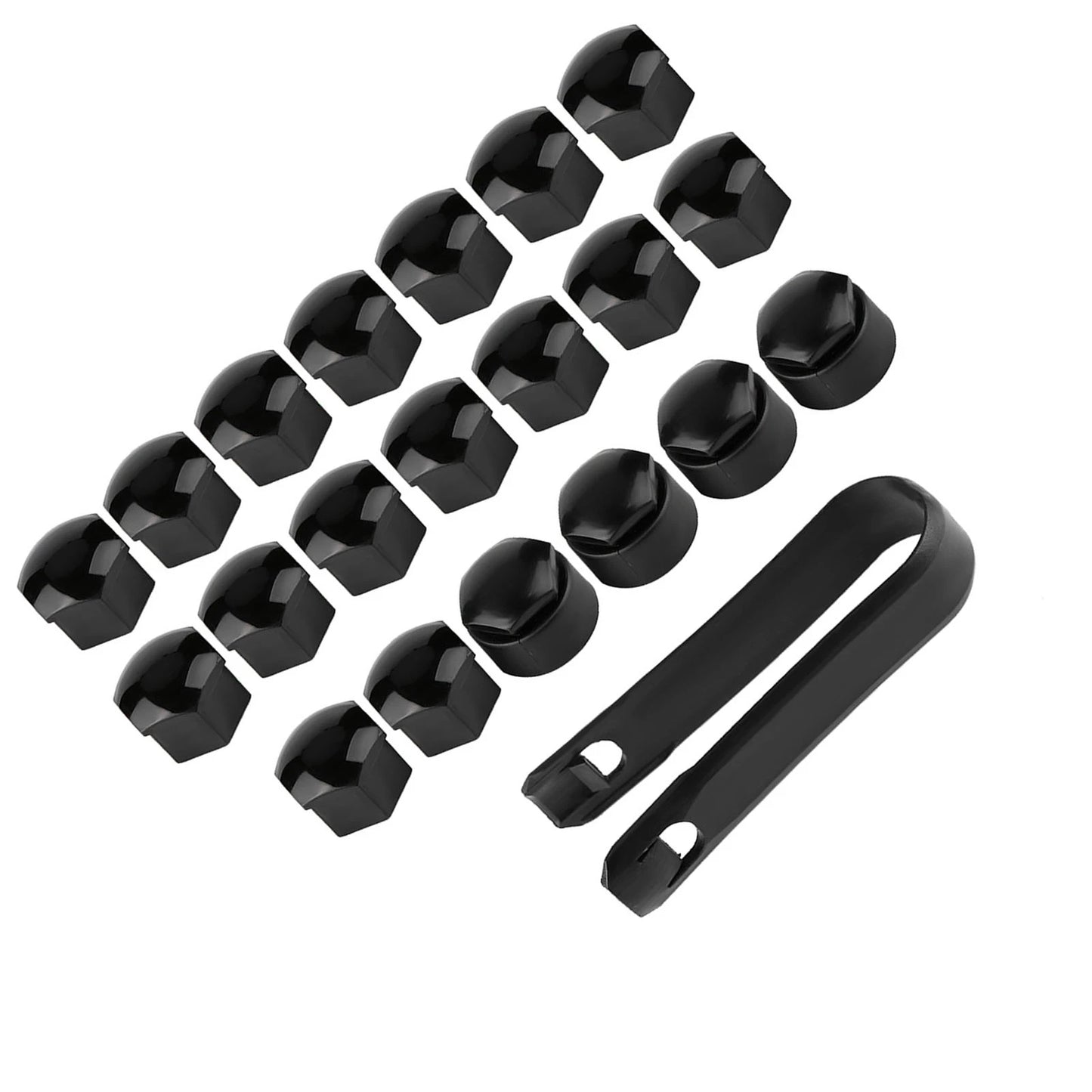 Capuchons d'écrou de roue de voiture, 17mm, 19mm, 21mm, couvercle de vis de moyeu automatique de roue de voiture, protection anti-étirement, couvercle de vol, accessoires automobiles, 20 pièces