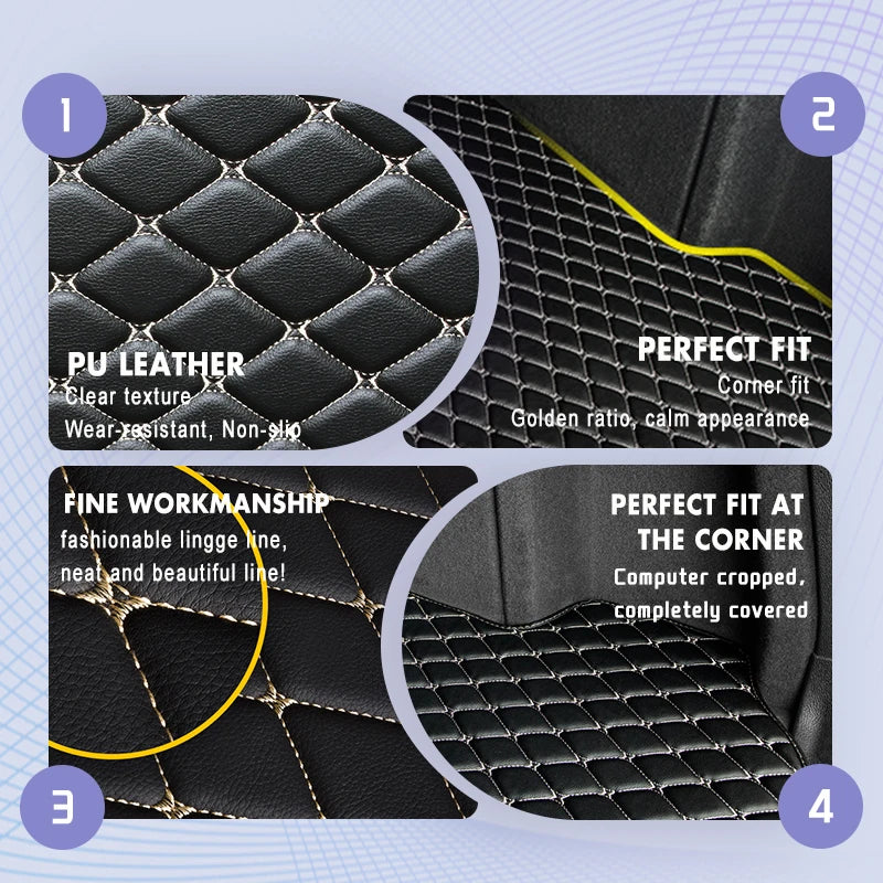 Tapis de coffre de voiture pour BYD, pour Yuan EV Pro PLUS 2025 2024 2023 2022 2021 2020 2019 2018, accessoires automobiles imperméables