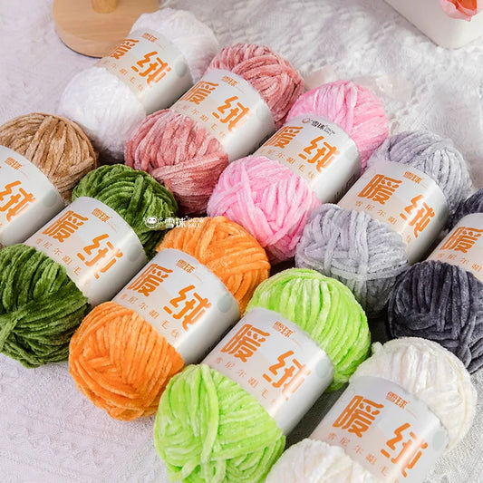 Fil à tricoter 100g, fil de glace douce, fil de coton tricoté à la main pour écharpe, Crochet de bricolage tricoté à la main