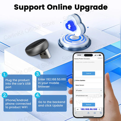 Mini Ultra 3 CarlinKit 5.0 adaptateur sans fil sans fil CarPlay Android Auto pour voiture OEM Plug & Play WiFi Bluetooth connexion automatique