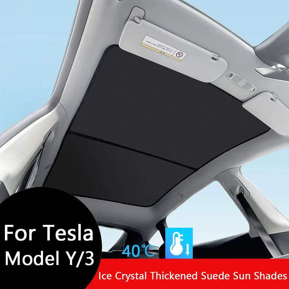 Pare-soleil pour Tesla modèle 3 toit ouvrant Highland 2025 modèle Y 2020-25 boucle en tissu de glace pare-soleil verre avant arrière lucarne accessoire