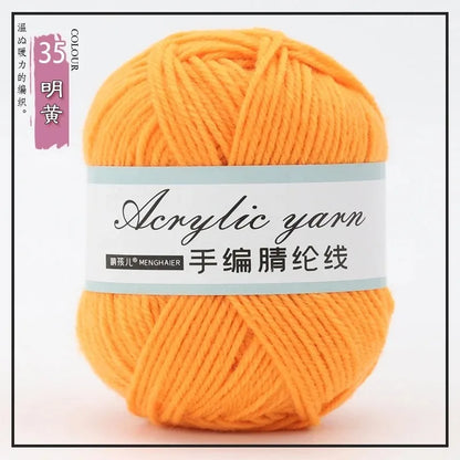 Fil tricoté en acrylique mélangé à 4 brins, avec crochet pour pull, chaussures, pantoufles, écharpe, démarreur tissé à la main pour débutants