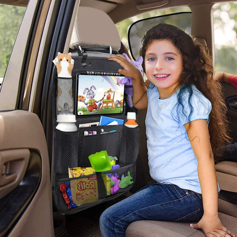 Support de tablette pour siège arrière de voiture avec écran tactile, pocommuniste de rangement automatiques, housse de protection, accessoires de voiture