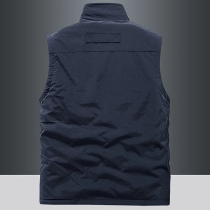Gilets chauds en polaire pour hommes, multi-poches, vestes d'escalade sans manches, gilets Cargo pour porter des deux côtés, 6X, nouvelle collection automne