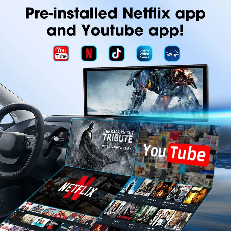 11.26 pouces universel Android 14 8 cœurs puce 6 + 128G Carplay autoradio GPS BT lecteur multimédia Central systèmes intelligents de voiture