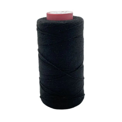 1 rouleau de fil de coton noir pour tissage de cheveux, avec cadeau, 1 aiguille incurvée C de 6.5cm