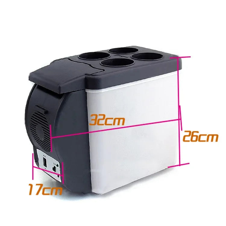 Réfrigérateur de voiture portable, mini réfrigérateur, congélateur, 12V DC, réfrigérateur enfichable, réfrigérateur 6L, refroidisseur thermoélectrique pour fruits