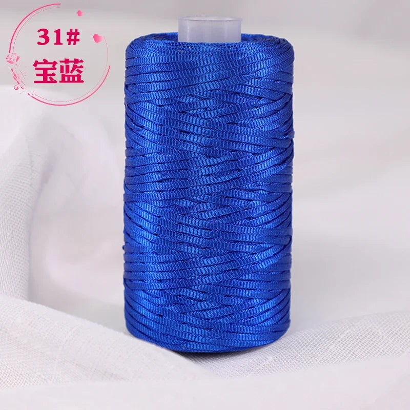 Fil de Crochet d'été en Satin, 100g/bobine, sangle conçue, fil fantaisie mélangé pour bricolage, chapeau, sac à main, pull, chapeau, 1 pièce