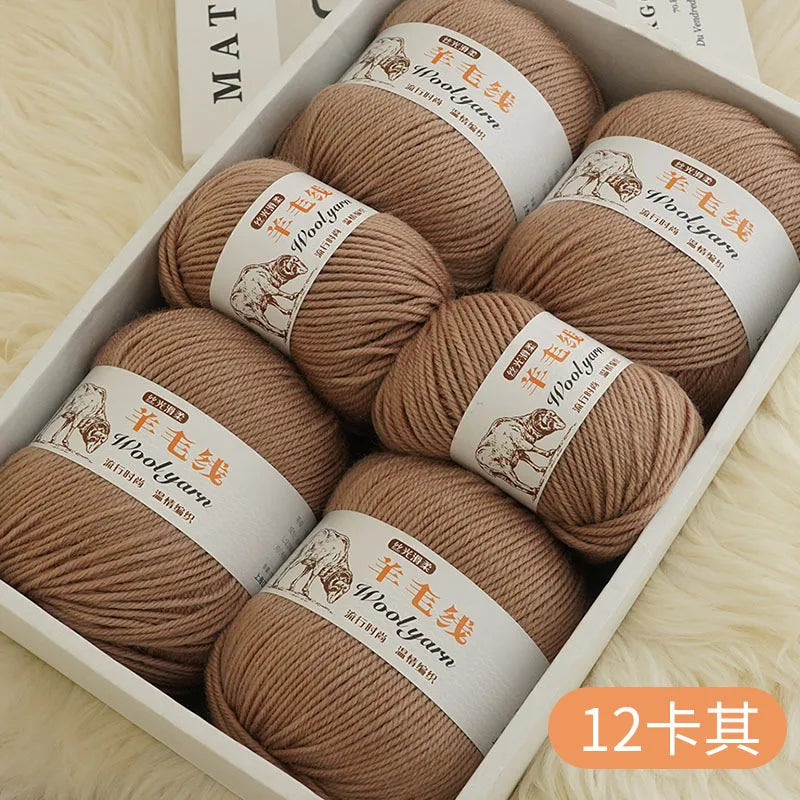 Fil de laine mélangé au Crochet de qualité supérieure, pour pull, écharpe, fil épais, 4 plis, 3 pièces x 100g = 300 grammes