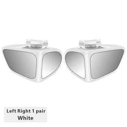 Rétroviseurs de voiture réglables et rotatifs, rétroviseur grand angle, rétroviseur de sécurité transparent, accessoires convexes, angle mort à 360 °, 2 pièces