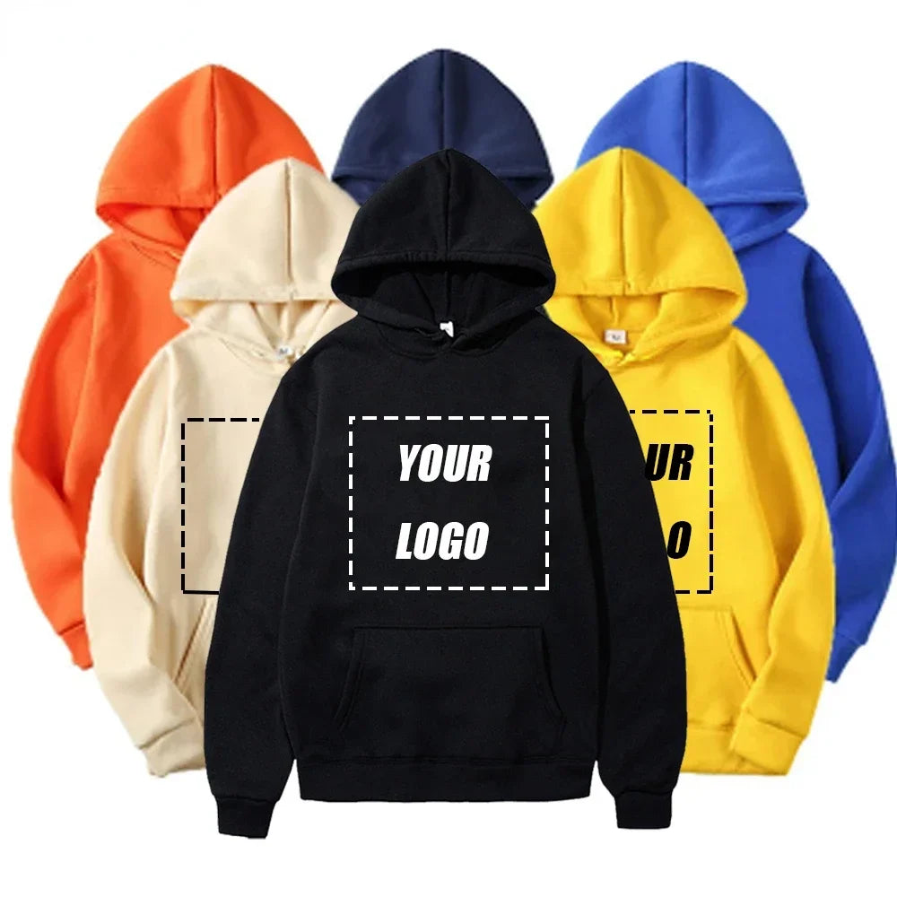 Logo/image de marque conçue sur mesure pour femmes et hommes, sweats à capuche DIY, pulls décontractés et sweats à capuche tendance partout