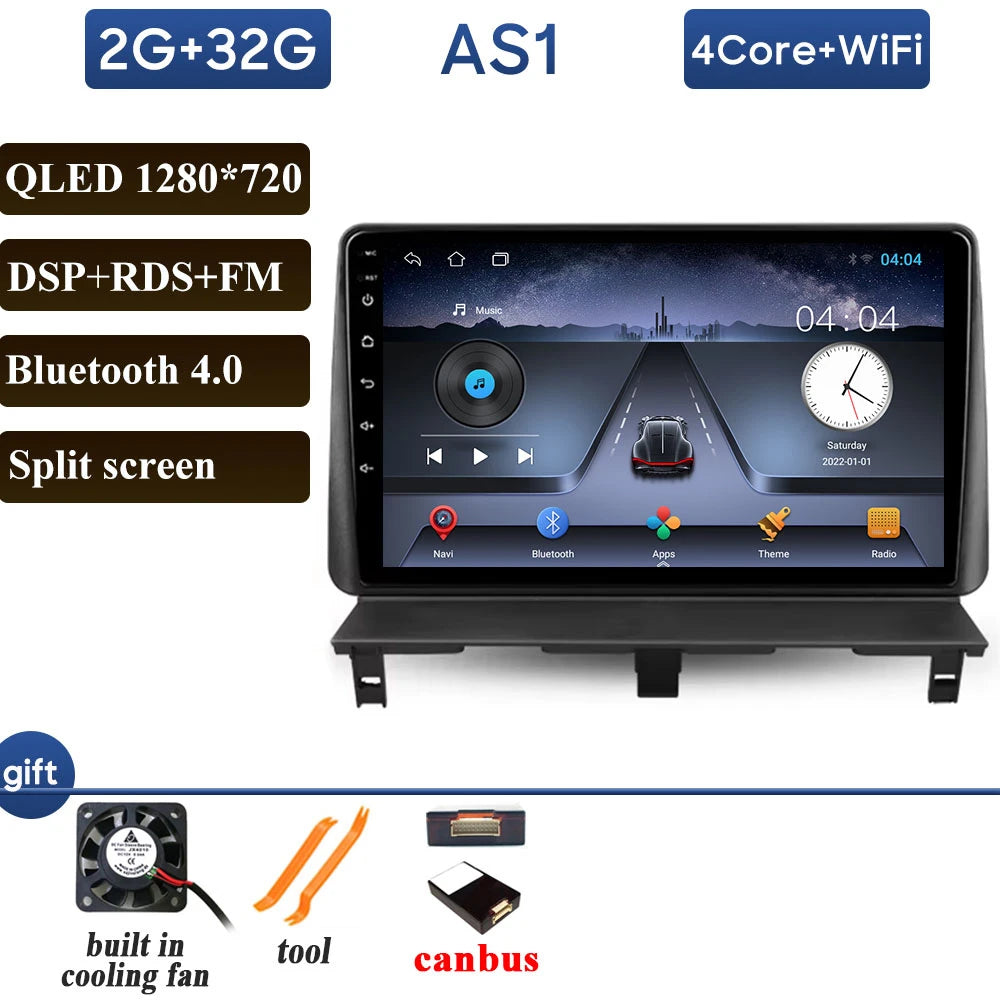 Autoradio Carplay pour Peugeot Partner 1 2002-2008 Partner origine 1 2008-2011 GPS Android Auto lecteur multimédia stéréo No 2din