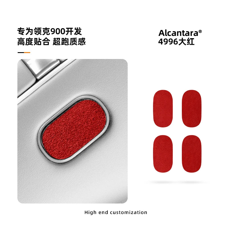 Autocollant décoratif pour interrupteur de porte en Alcantara, pour LYNK CO 900 2025