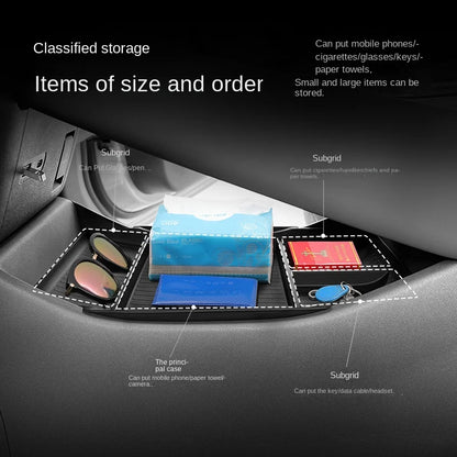 Boîte de rangement de commande centrale de voiture pour Xpeng G9 2022 – 20225, porte-gobelet, plateau de tableau de bord, organisateur de rangement, accessoires d'intérieur noirs