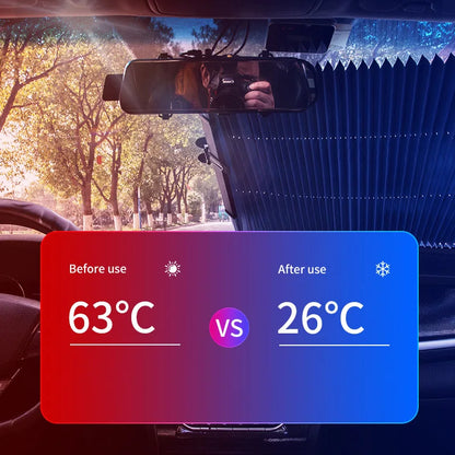 Rideau pare-soleil rétractable pour pare-brise de voiture, ensemble de protection pour fenêtre avant et arrière, Film réfléchissant UV, couverture de pare-soleil automobile