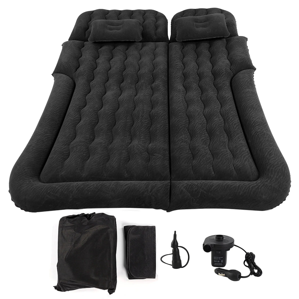 Lit de voyage pour voiture, matelas de voiture floqué en PVC, coussin de repos gonflable doux pour dormir, multifonction pour voyage en voiture en plein air, famille