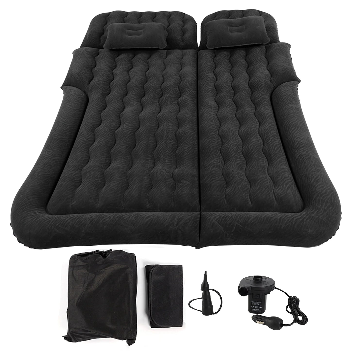 Lit de voyage pour voiture, matelas de voiture floqué en PVC, coussin de repos gonflable doux pour dormir, multifonction pour voyage en voiture en plein air, famille