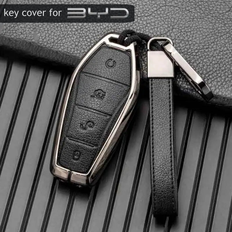 Porte-clés en cuir et métal pour BYD Seal U, Sealion 6, 07, EV King, Song Plus, Champion Chazor, accessoires porte-clés